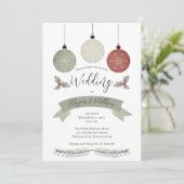 Snowflake Baubles Holly Frische Pasta machen Einladung (Stehend Vorderseite)