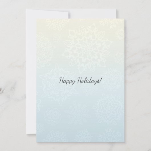 Snowflake baubles Weihnachtskarte Einladung (Rückseite)