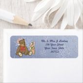 Snowflake Bear & Bunny Address Label (Insitu)