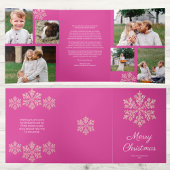 Snowflake Berry Bling 6 Pic Merry Multi Foto Dreifach Gefaltete Urlaubskarte