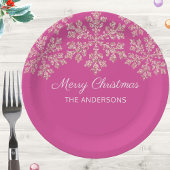 Snowflake Berry Bling Feier Weihnachten Pappteller