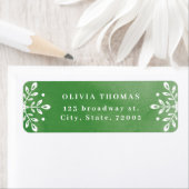 Snowflake Blätter Grüne Weihnachtsfeier Rücksendea (Insitu)