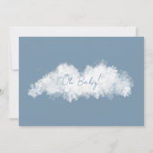 Snowflake Blue Baby Es ist kalt Außendusche Einladung (Rückseite)