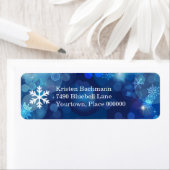 Snowflake Blue Bokeh Winter (Insitu)