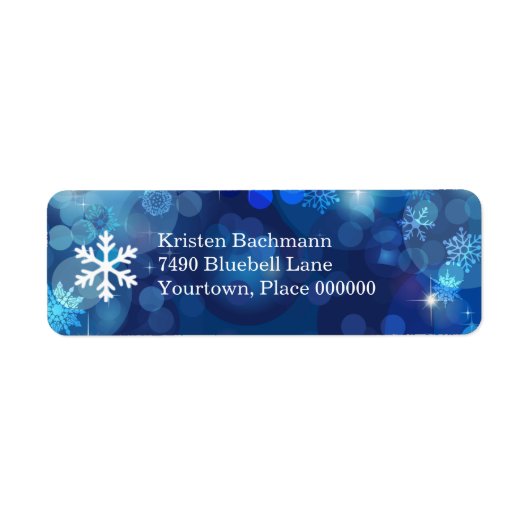 Snowflake Blue Bokeh Winter (Vorne)