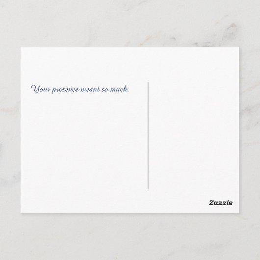 Snowflake Blue Bokeh Winter Danke Postkarte (Rückseite)