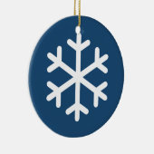 Snowflake Blue Christmas Keramik Ornament (Rechts)