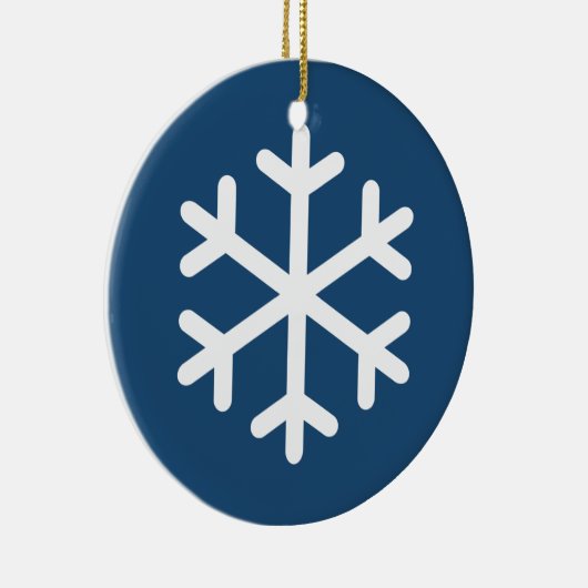 Snowflake Blue Christmas Keramik Ornament (Rechts)