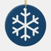 Snowflake Blue Christmas Keramik Ornament (Vorne)