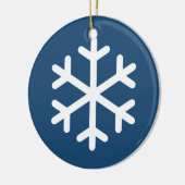 Snowflake Blue Christmas Keramik Ornament (Links)