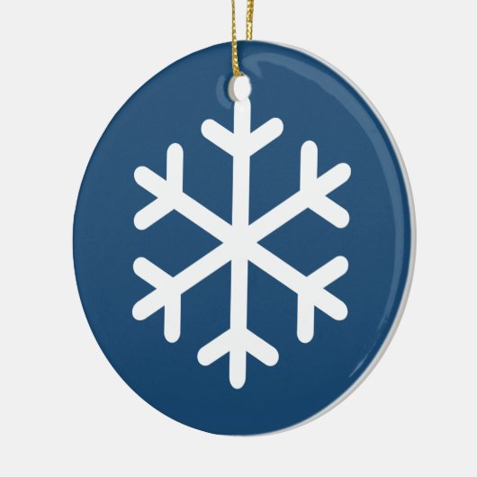 Snowflake Blue Christmas Keramik Ornament (Links)