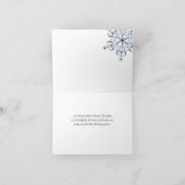 Snowflake Blue Elegance Danke (Innenseite)