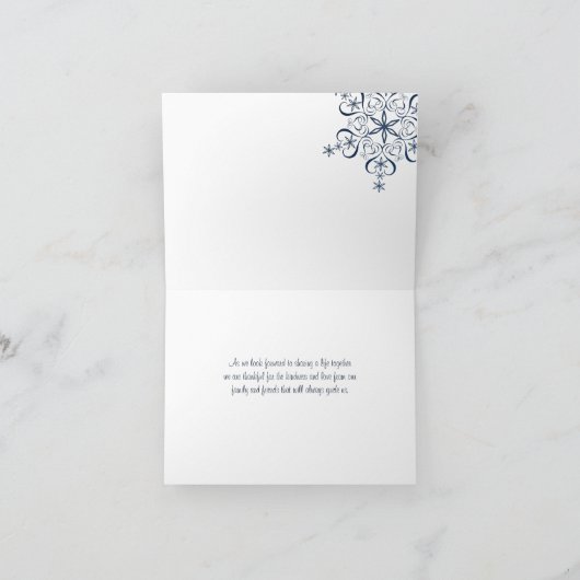 Snowflake Blue Elegance Danke (Innenseite)