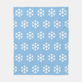 Snowflake Blue Fleece Blanket (Vorderseite)