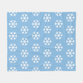Snowflake Blue Fleece Blanket (Vorderseite (Horizontal))