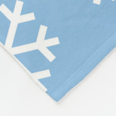 Snowflake Blue Fleece Blanket (Ecke)