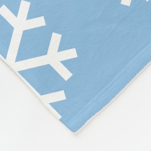 Snowflake Blue Fleece Blanket (Ecke)
