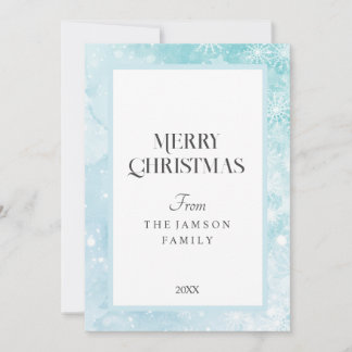 Snowflake Blue Frohe Weihnachtskarte Feiertagskarte