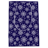 Snowflake Blue-Geschenktasche Mittlere Geschenktüte (Vorderseite)