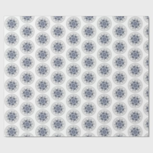 Snowflake Blue Gray Boho Chic Geschenkpapier (Flach)
