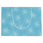 Snowflake Blue Große Geschenktüte (Vorderseite)