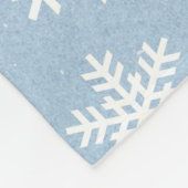 Snowflake Blue Holiday Winter Snow Pattern Fleece (Ecke)