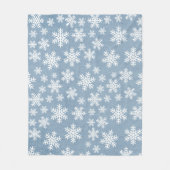 Snowflake Blue Holiday Winter Snow Pattern Fleece (Vorderseite)