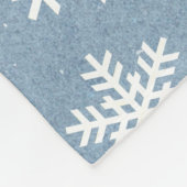 Snowflake Blue Holiday Winter Snow Pattern Fleece (Ecke)
