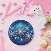 Snowflake Blue Paper Teller - elegant (Party)