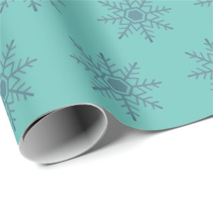 Snowflake Blue Pattern Motif Winter Geschenkpapier