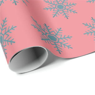 Snowflake Blue Pattern Motif Winter Geschenkpapier