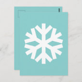 Snowflake blue postkarte (Vorne/Hinten)