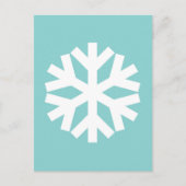 Snowflake blue postkarte (Vorderseite)