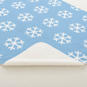 Snowflake Blue Sherpa Blanket Sherpadecke (3/4)