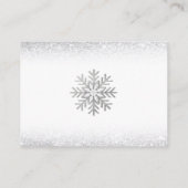 Snowflake Blue & Silver Baby Shower Book Request Begleitkarte (Rückseite)
