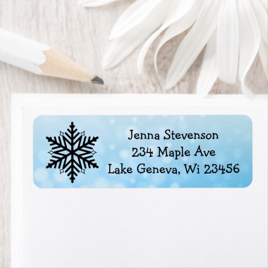 Snowflake Blue Weihnachtsferien Winter (Insitu)