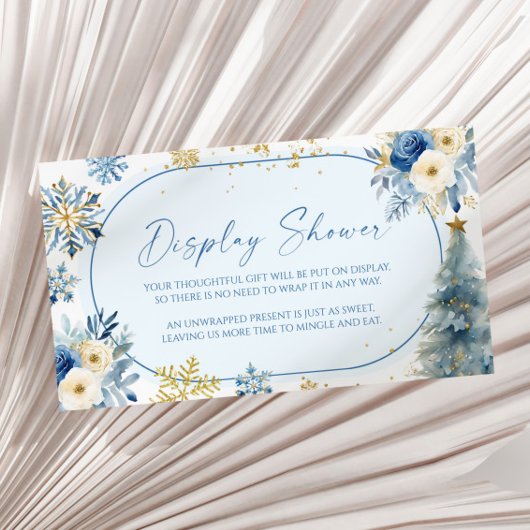 Snowflake Blue Winter Baby Dusche Display Dusche Begleitkarte