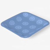 Snowflake Blue Winter Festivals Muster Pappteller (Gewinkelt)