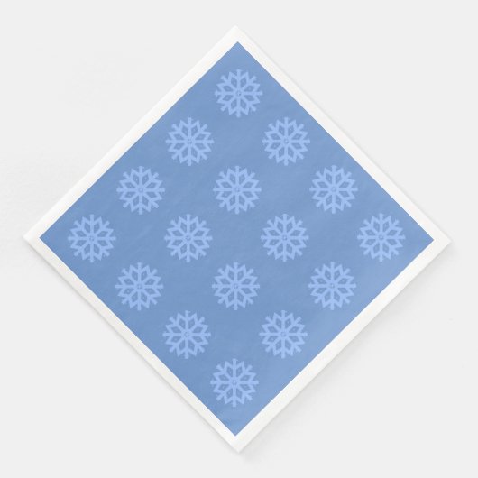 Snowflake Blue Winter Festivals Muster Serviette (Ecke)