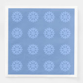 Snowflake Blue Winter Festivals Muster Serviette (Vorderseite)