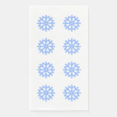 Snowflake Blue Winter Festivals Muster Serviette (Vorderseite)