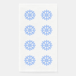 Snowflake Blue Winter Festivals Muster Serviette