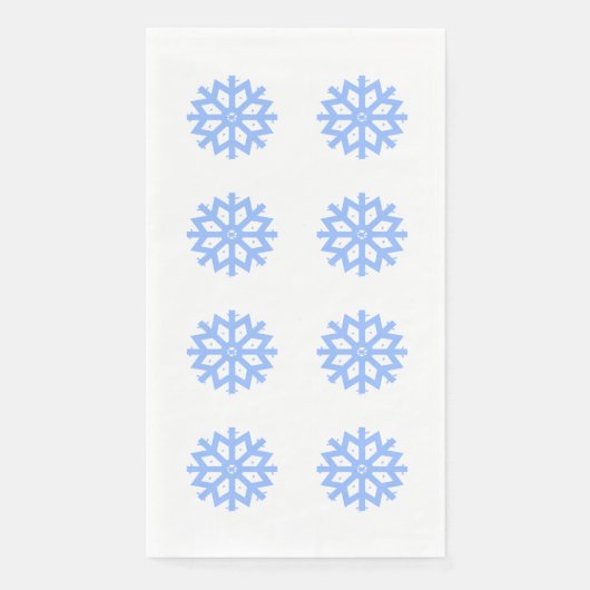 Snowflake Blue Winter Festivals Muster Serviette (Vorderseite)