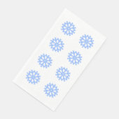 Snowflake Blue Winter Festivals Muster Serviette (Ecke)