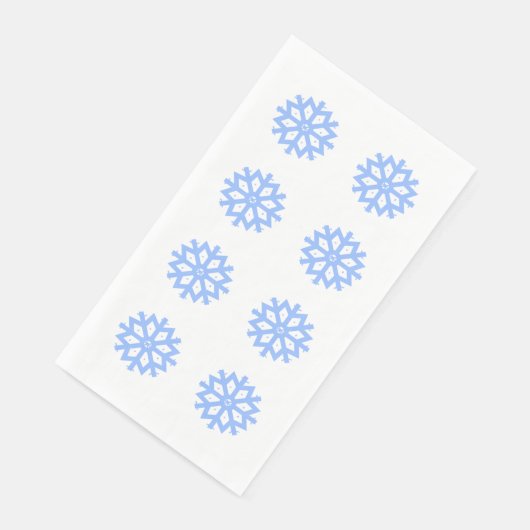 Snowflake Blue Winter Festivals Muster Serviette (Ecke)