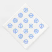 Snowflake Blue Winter Festivals Muster Serviette (Ecke)