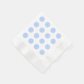 Snowflake Blue Winter Festivals Muster Serviette (Ecke)