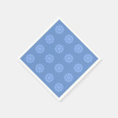 Snowflake Blue Winter Festivals Muster Serviette (Ecke)