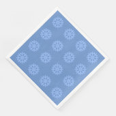 Snowflake Blue Winter Festivals Muster Serviette (Ecke)