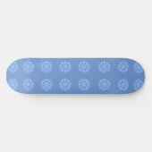 Snowflake Blue Winter Pattern Skateboard (Horizontal)